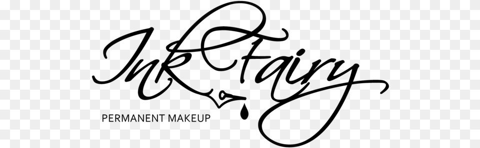 Inkfairy Permanent Makeup Vector Logo Illustration, Gray Free Png