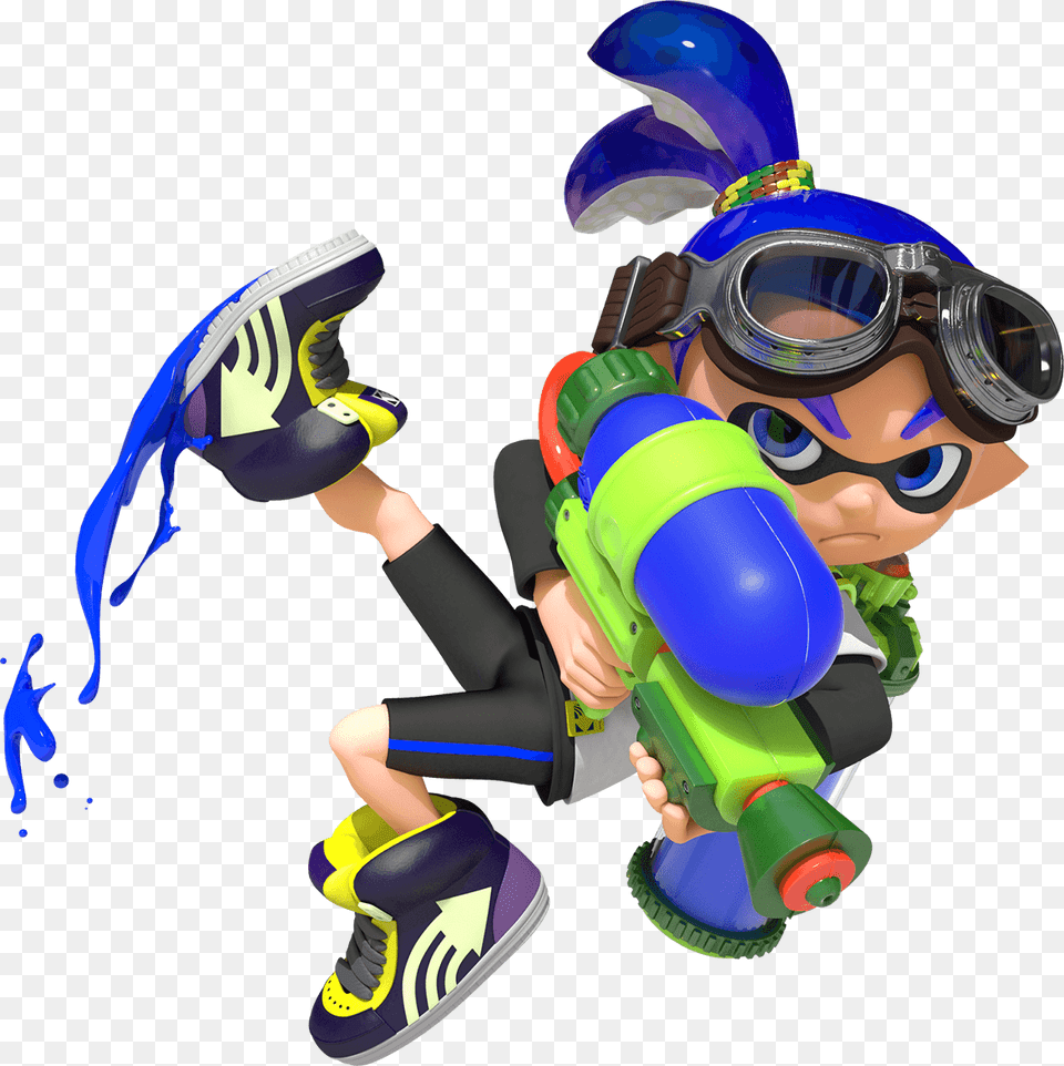 Inkling Boy Picture Library Download Splatoon Blue, Water, Outdoors, Nature, Clothing Free Png