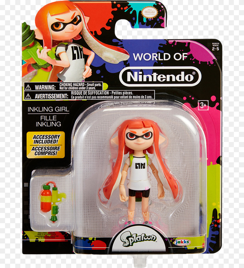 Inkling Girl 4 Action Figure World Of Nintendo Inkling, Doll, Toy, Figurine, Baby Free Png Download