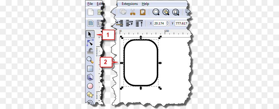 Inkscape The Rectangle Tool Screenshot, Chart, Plot, Text Png