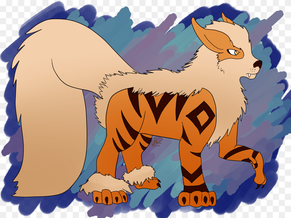 Inktober Day 3 Favorite Fire Type Pokemondrew Arcanine Cartoon, Baby, Person, Animal, Mammal Free Png Download