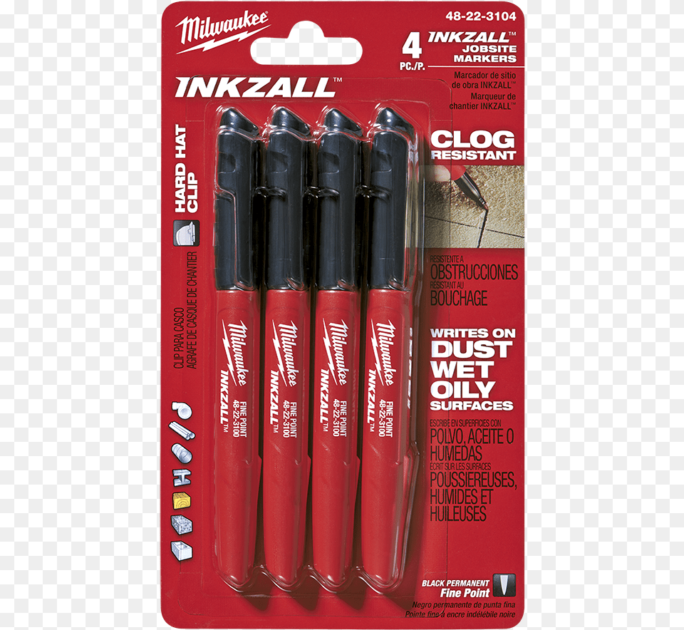 Inkzall Black Fine Point Markers Milwaukee Inkzall Markers Png Image