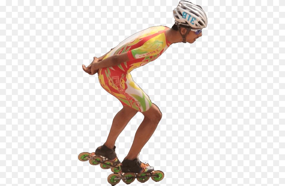 Inline Speed Skating, Person, Helmet, Sport, Roller Skating Free Png Download