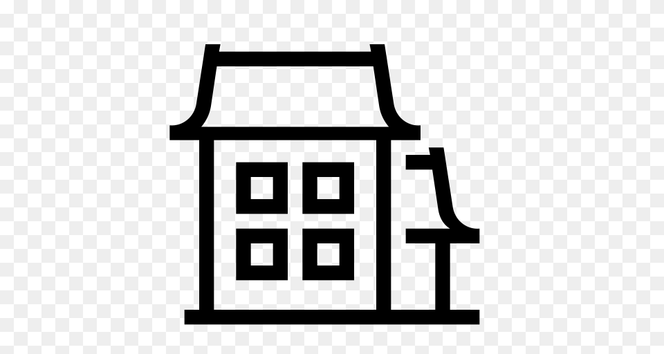 Inn Apartment Apartment Architecture Icon With And Vector, Gray Free Transparent Png