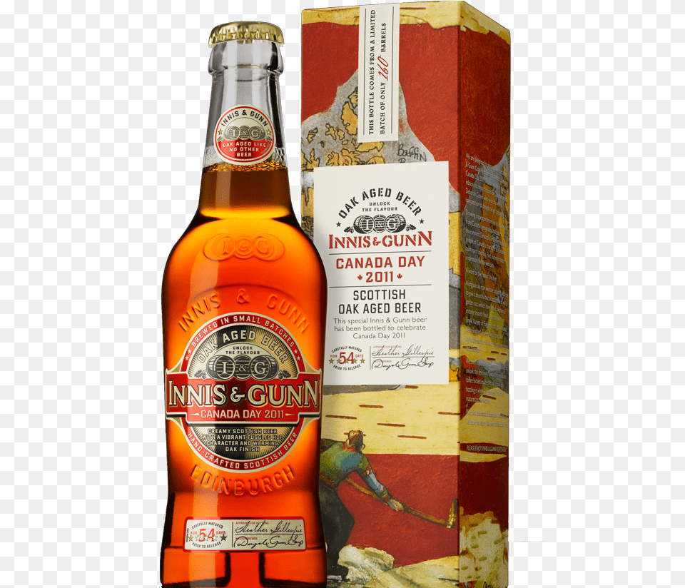 Innis And Gunn 2011 Canada Day Beer, Bottle, Alcohol, Beer Bottle, Beverage Png