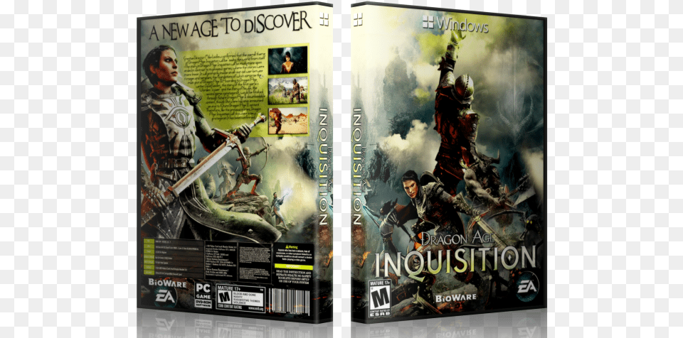 Inquisition Box Art Cover Dragon Age Inquisition Pc Box, Advertisement, Person, Poster, Book Free Png