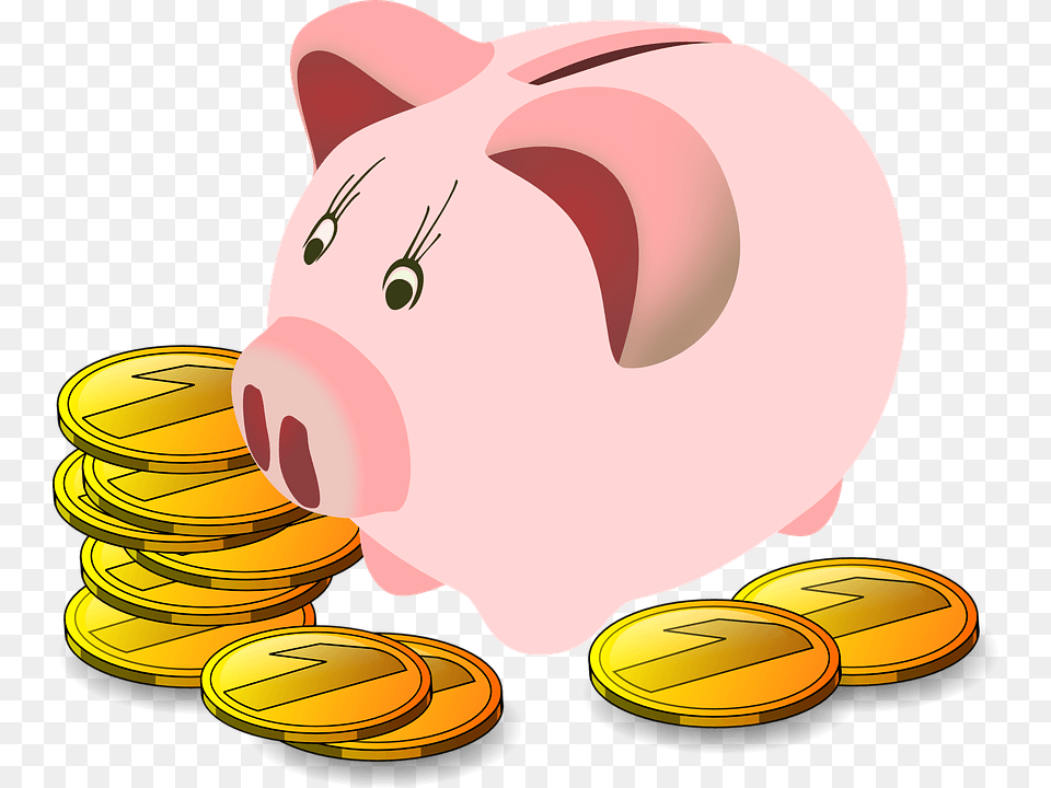 Ins A Households Monthly Average Savings, Piggy Bank Free Png Download
