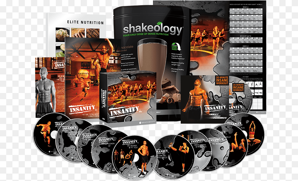 Insanity Amp Shakeology Challenge Pack Insanity Dvd Workout Base Kit Plus Deluxe Dvd Upgrade, Poster, Advertisement, Person, Man Png