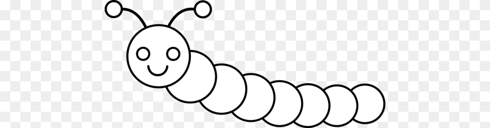 Insect Clipart Black And White Caterpillar Caterpillar, Nature, Night, Outdoors, Astronomy Free Transparent Png