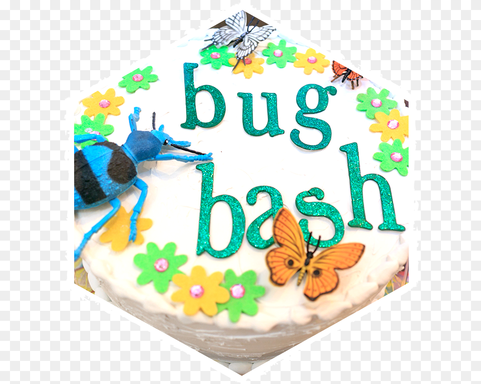 Insectropolis Bug Bash Border Bnh, Food, Birthday Cake, Cake, Cream Png