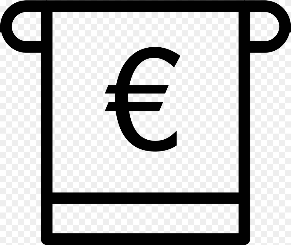 Insert Money Euro Icon Price List Icon Vector, Gray Free Png Download