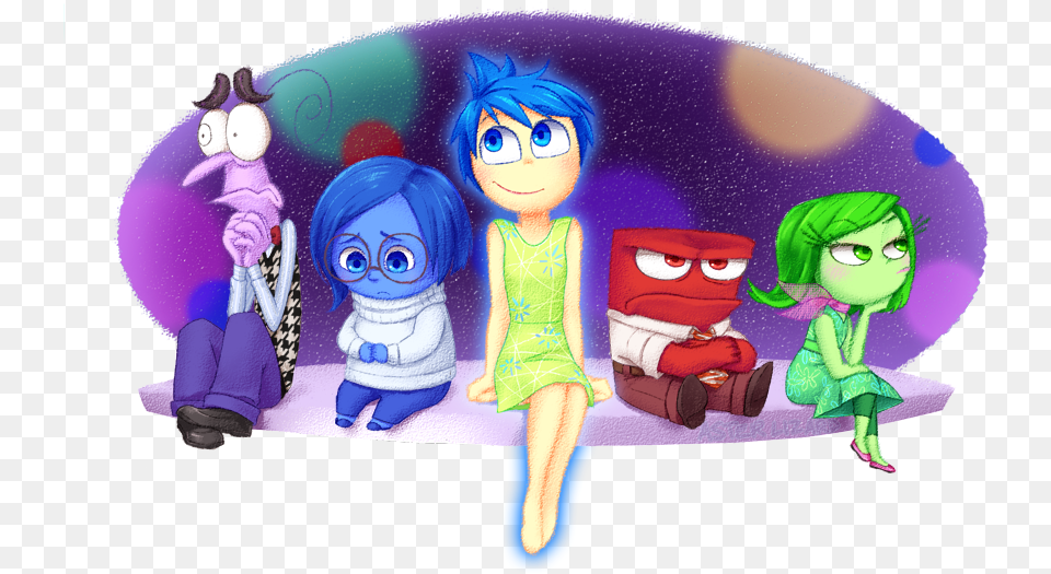 Inside Out Characters Transparents, Book, Comics, Publication, Baby Free Png