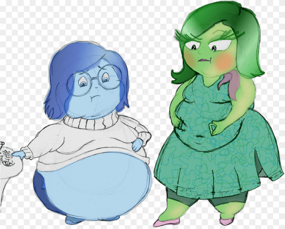 Inside Out Disgust Inside Out Disgust And Sadness, Book, Comics, Publication, Baby Free Png Download