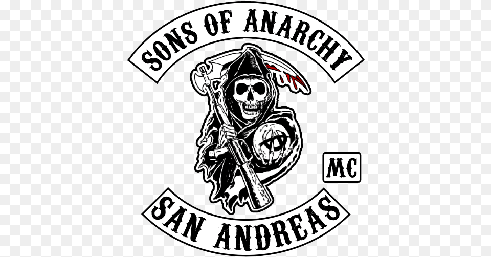 Inside The World Of Motorcycle Clubs Weazel News Sons Of Anarchy Logo, Person, People, Adult, Man Png Image