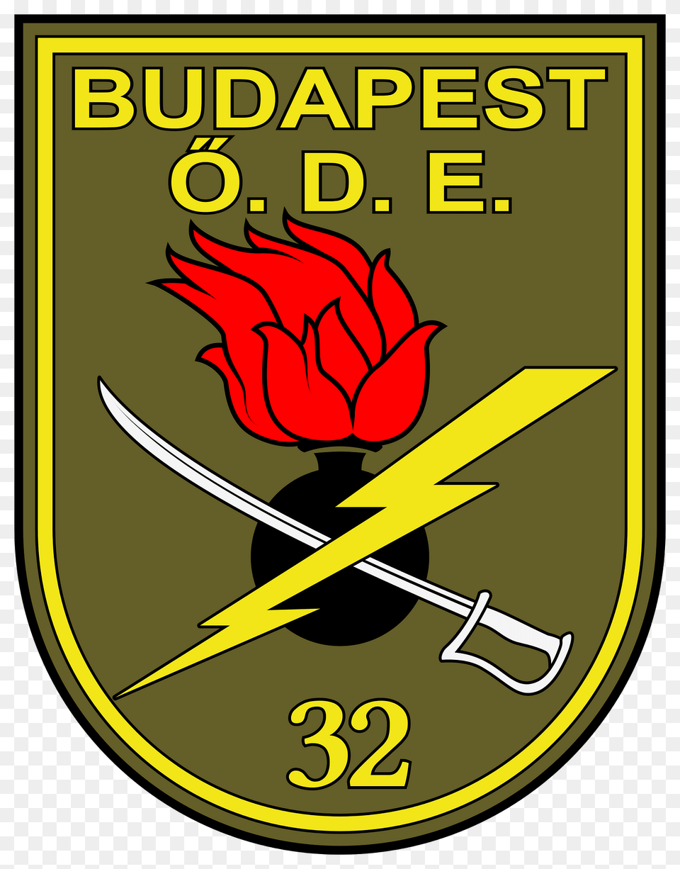 Insignia Hungary Army Regiment 32 R S Dsz Staff Clipart, Logo, Emblem, Symbol, Blade Free Transparent Png