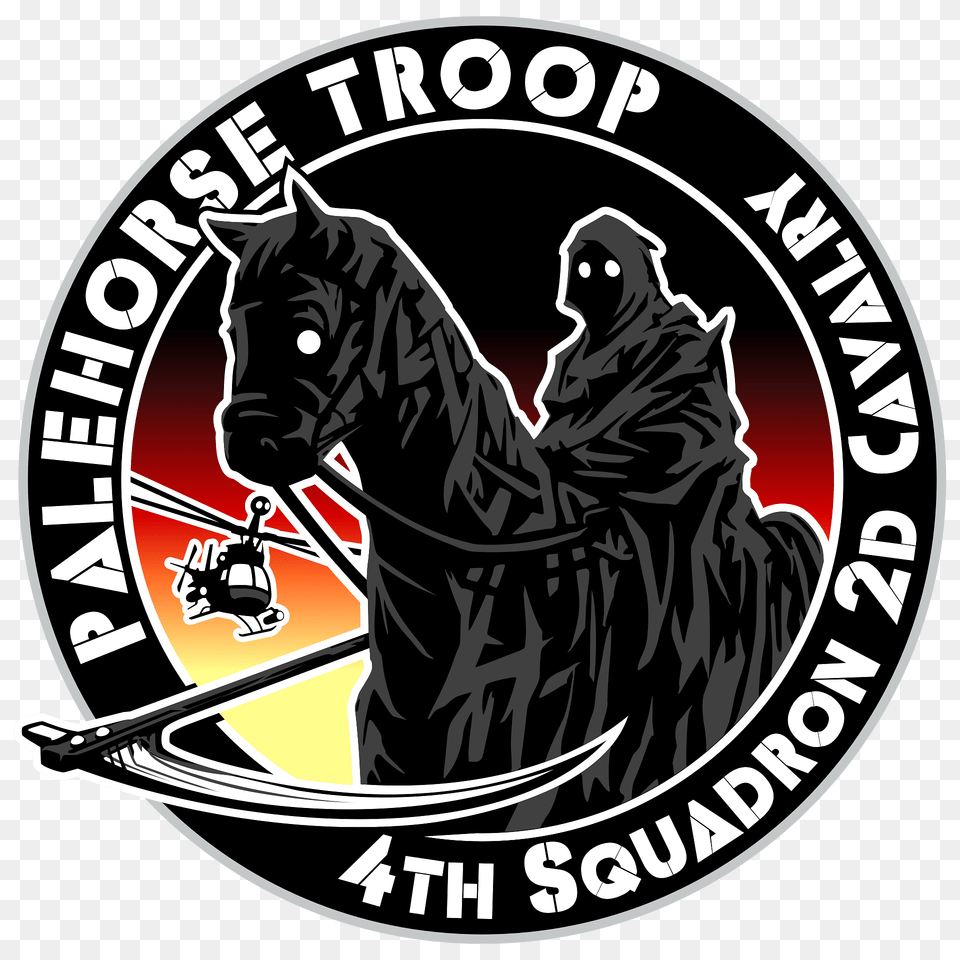 Insignia Usa Army 2nd Cavalry 4th Squadron Palehorse Troop Clipart, Logo, Emblem, Symbol, Adult Free Transparent Png