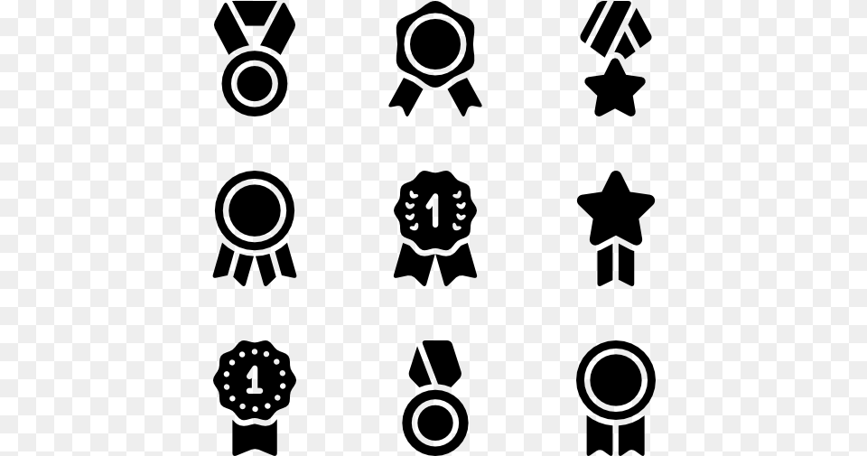 Insignias And Medals Stars Garland, Gray Png Image