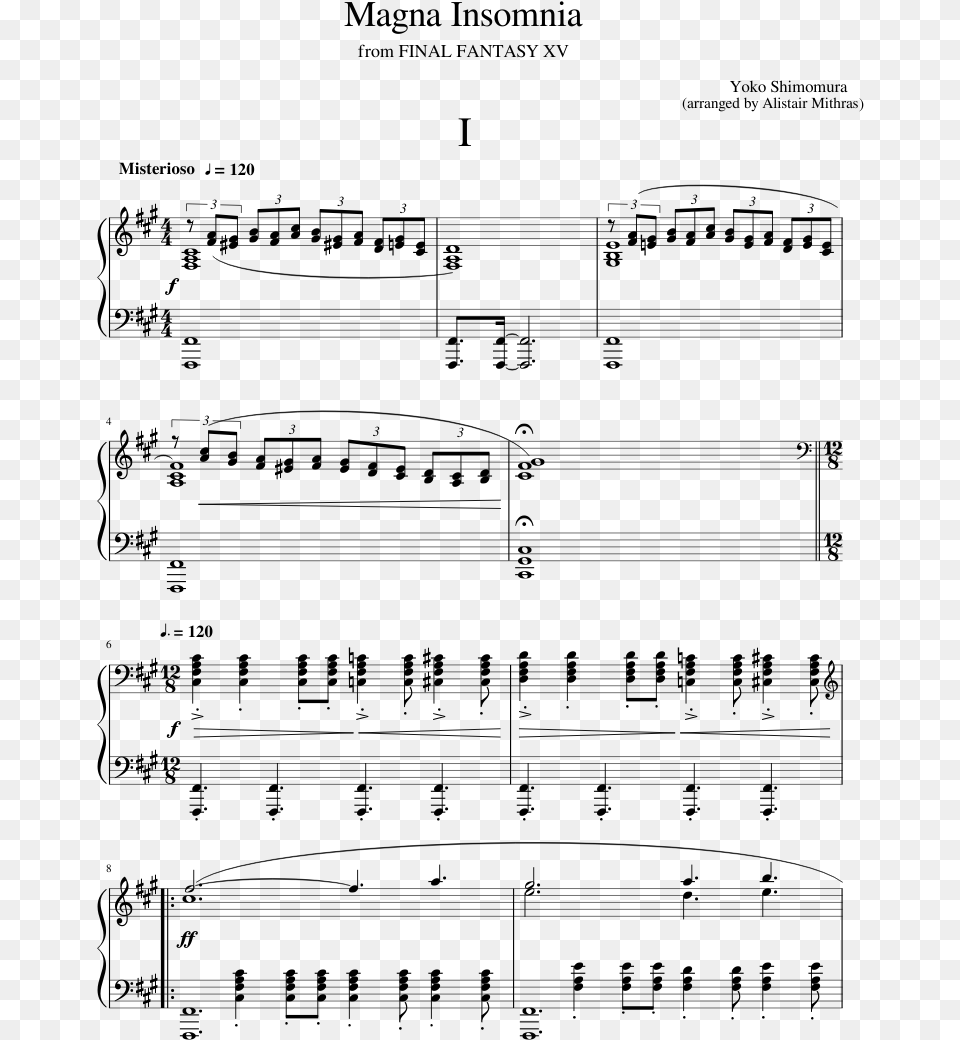 Insomnia Piano Sheet Music, Gray Png Image