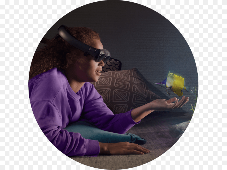 Inspatialrx Prescription Insert For Magic Leap Sitting, Photography, Body Part, Person, Cushion Free Png Download