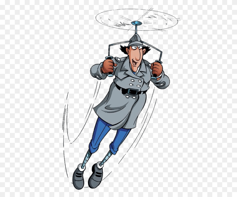 Inspector Gadget Flying Device, People, Person, Adult, Male Png