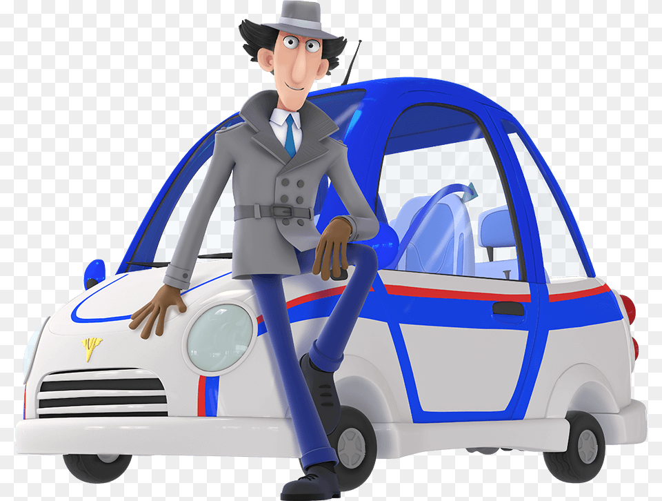 Inspector Gadget Inspector Gadget Car Robot, Clothing, Hat, Adult, Vehicle Free Transparent Png