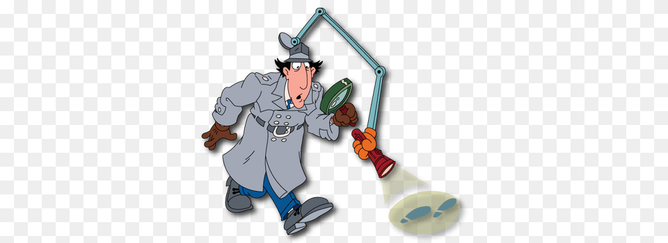 Inspector Gagdet Finding Footprints, Lighting, Adult, Person, Man Free Transparent Png