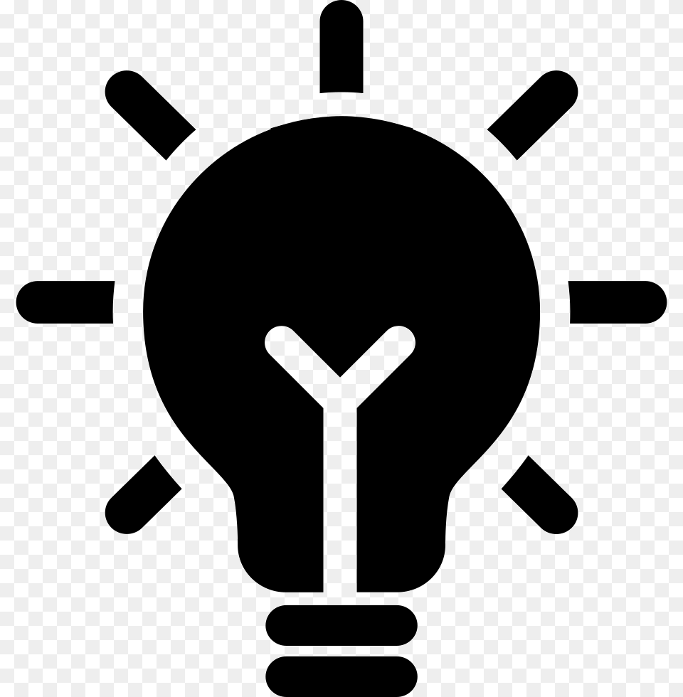 Inspiration Black Light Bulb, Stencil, Lightbulb Free Transparent Png