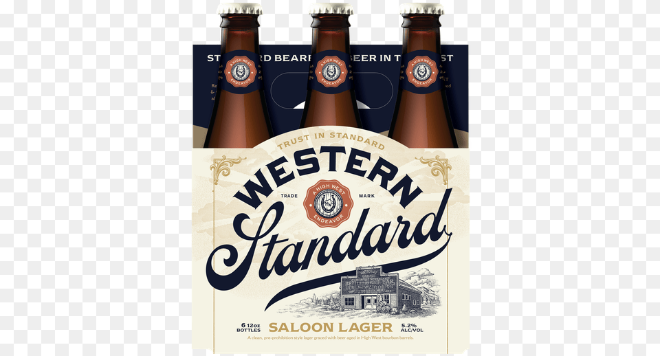 Inspired By Beer That Was Served At Pre Prohibition Western Standard Saloon Lager, Alcohol, Beer Bottle, Beverage, Bottle Free Png