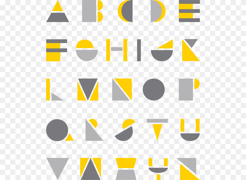 Inspired By The Constructivist Movement She Created Font Made Of Shapes, Triangle Png Image