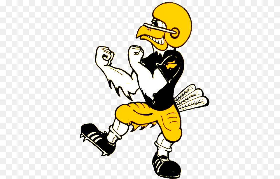 Inspired By The Iowa Versus Iowa State Football Game Herky The Hawkeye Cartoon, Helmet, People, Person, Baby Png Image