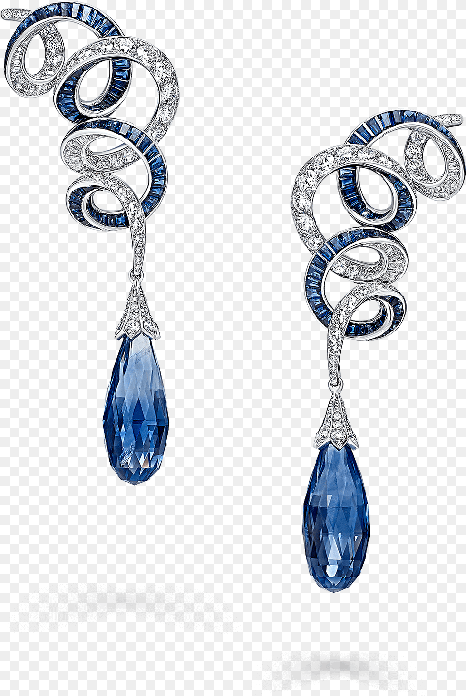 Inspired By Twombly Sapphire And Diamond Earrings Earrings, Accessories, Earring, Jewelry, Gemstone Png Image