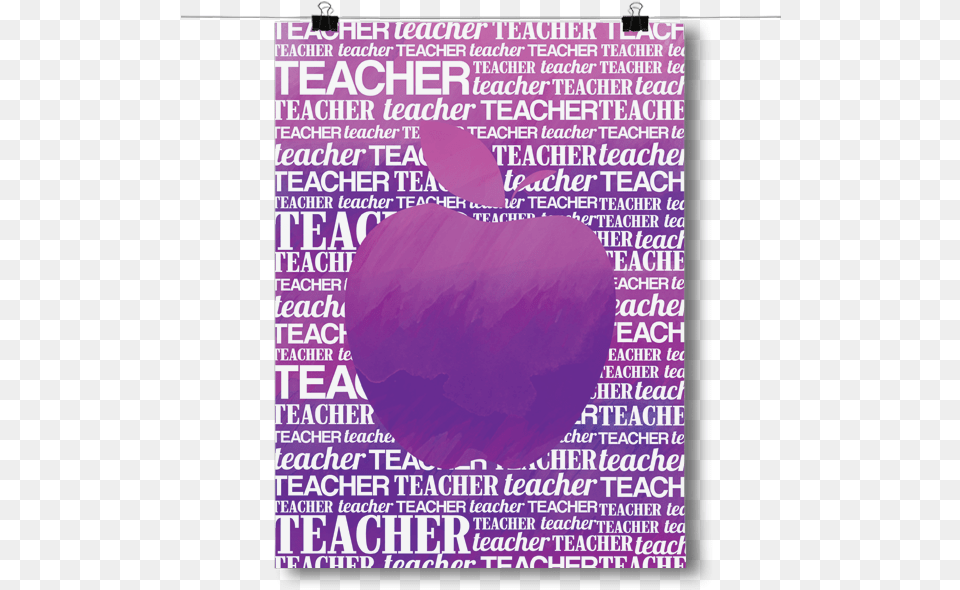 Inspired Posters Apple Silhouette Poster, Advertisement, Purple, Text Free Png Download
