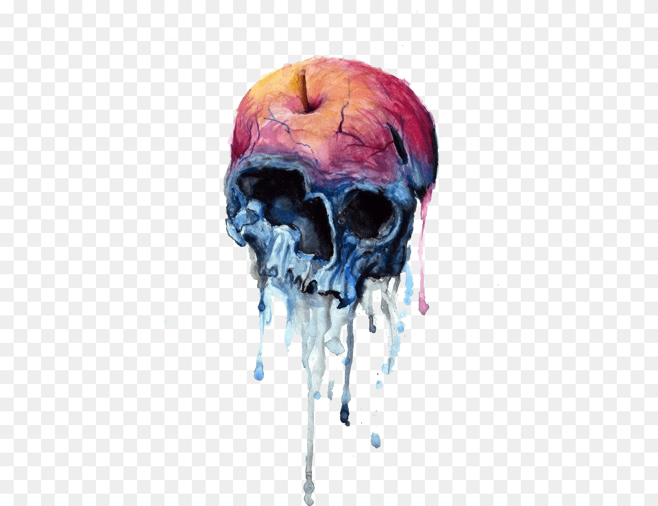 Inspiring Image Art Color Fruit Skull Snow White Skull Apple, Person, Animal Free Transparent Png