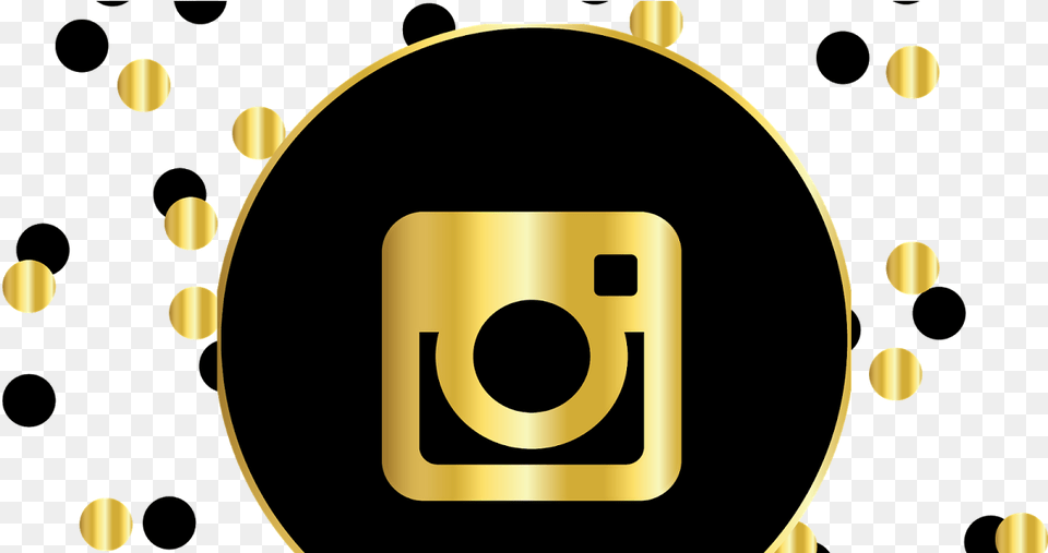 Instagram And Finstagram Instagram Logo Black And Gold, Lighting Png Image