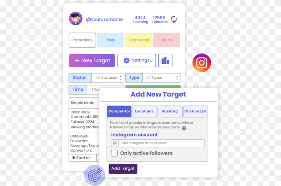Instagram Bot To Get Real Followers And Likes Instagram Bot Tool, Text, Person, File Free Transparent Png