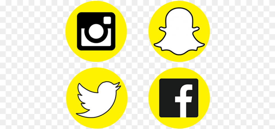 Instagram Clipart Snapchat White Facebook Twitter Instagram Yellow Facebook Icon, Symbol, Sign Png