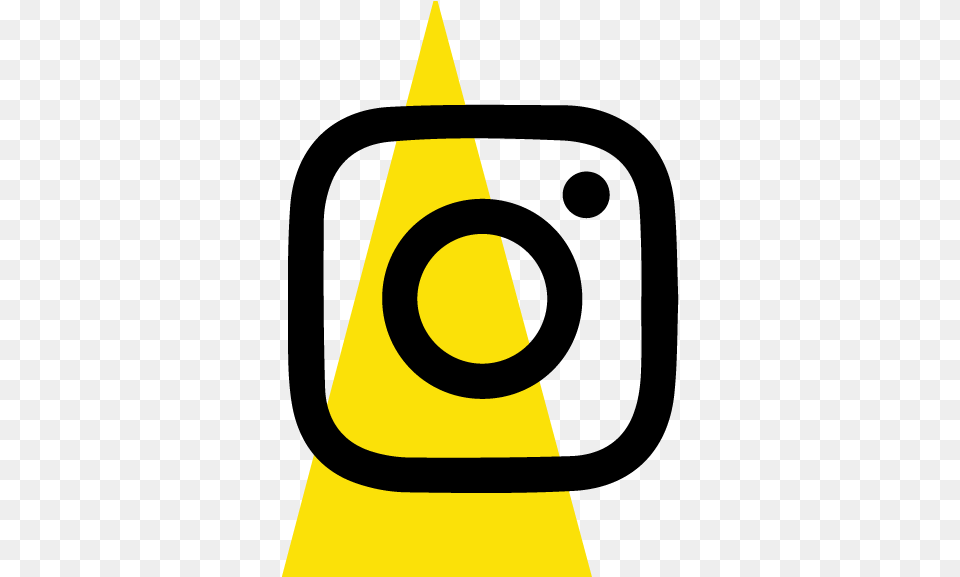Instagram Follow Us On Social Media Black, Triangle Png Image