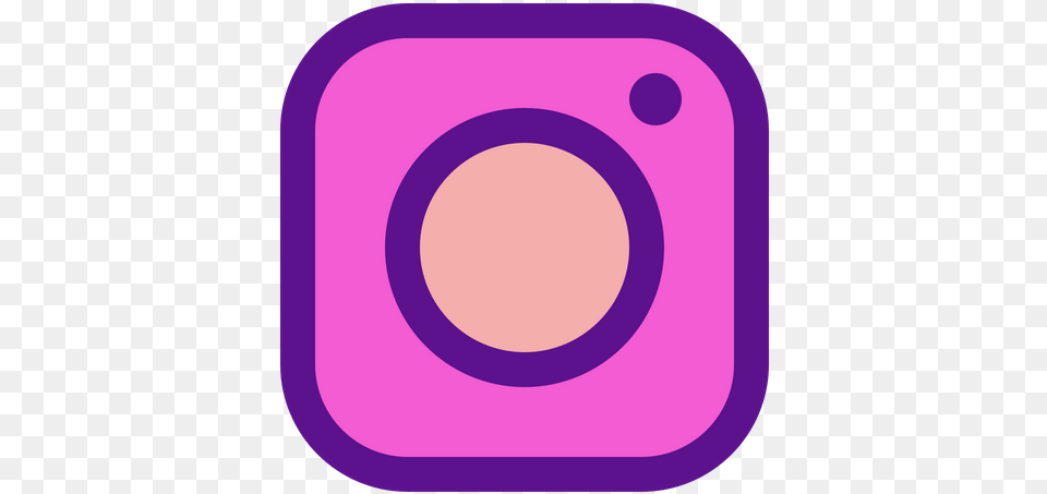Instagram Icon Of Colored Outline Style Lotus Temple, Purple Free Png