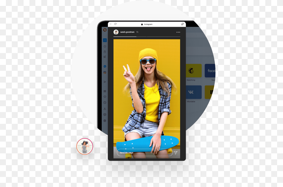 Instagram In Opera Post View And Message Instagram, Teen, Photography, Person, Girl Free Transparent Png
