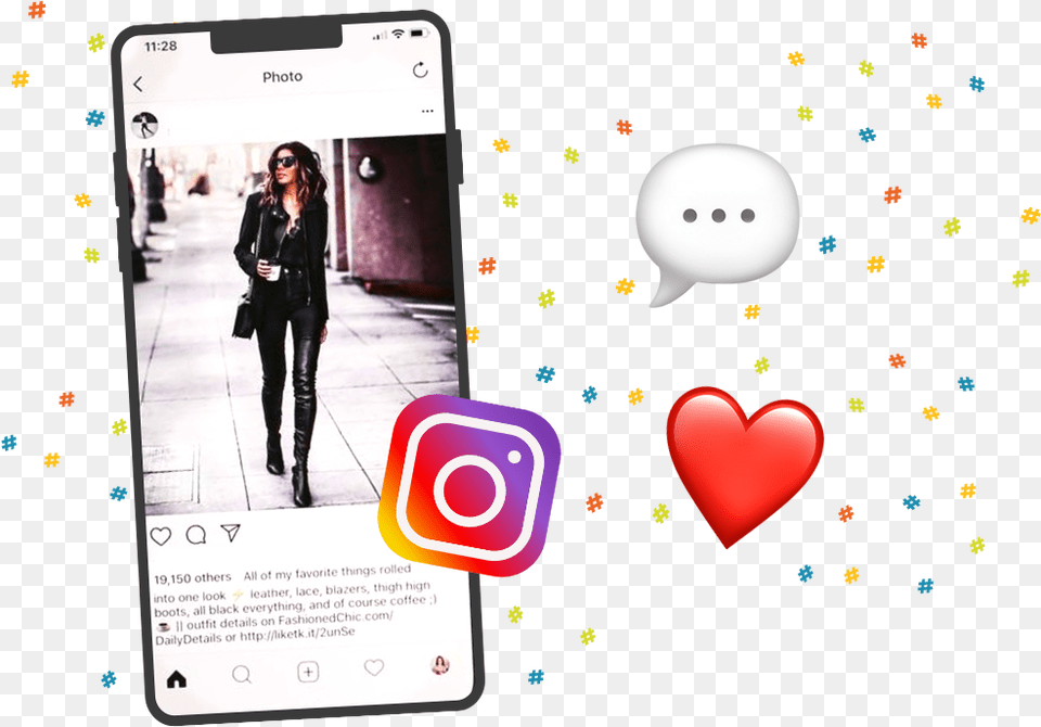 Instagram Landing Heart, Clothing, Coat, Person, Phone Free Png