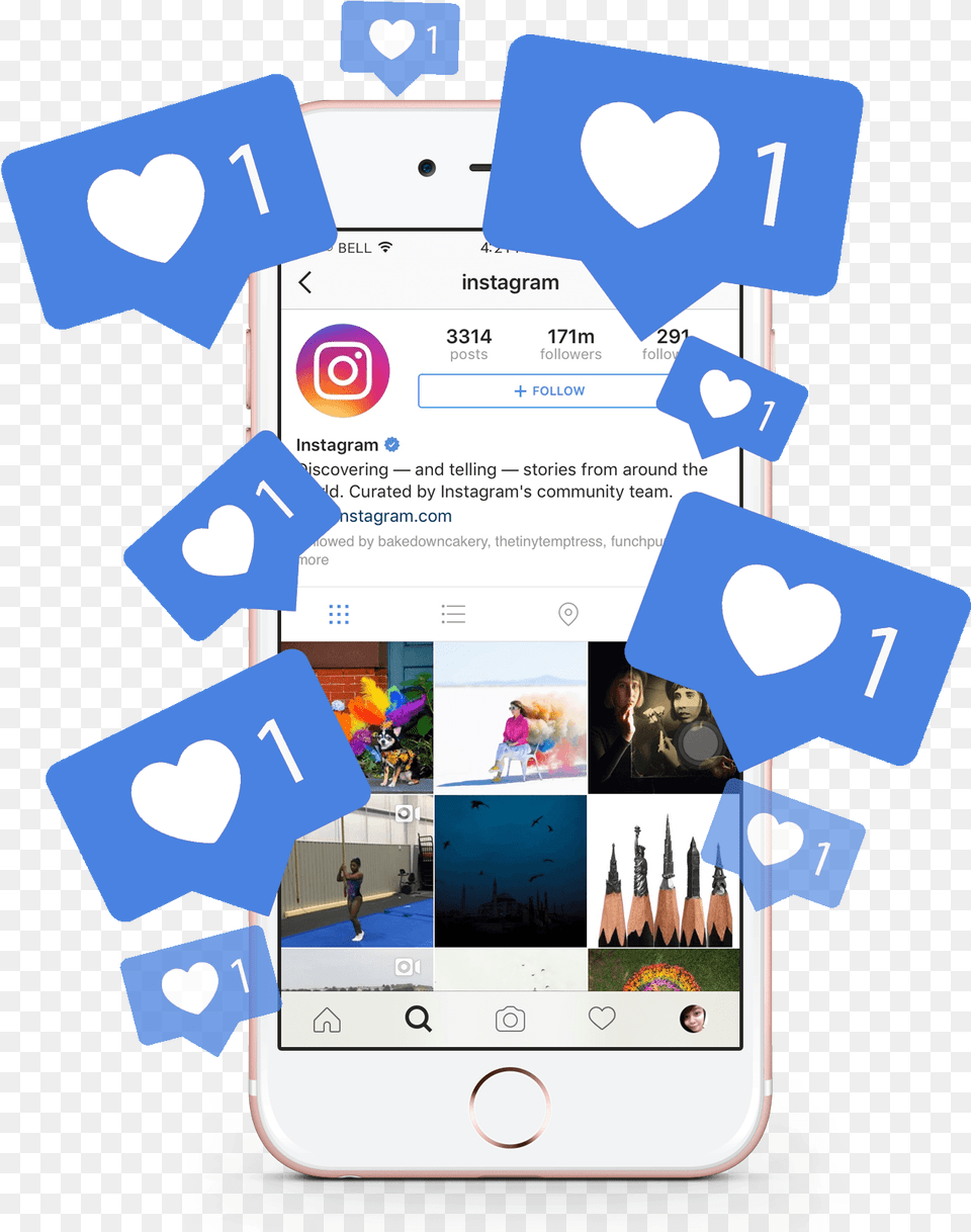 Instagram Likes On A Phone That Show Instagrams Personal Cell Phone Instagram, Electronics, Mobile Phone, Person, Face Free Png
