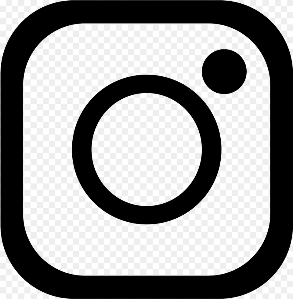 Instagram Logo Black Borders Background Instagram Logo Black With Background, Disk, Electronics Free Png Download