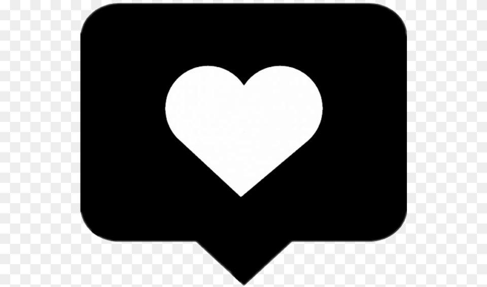 Instagram Love Heart Like Black Box Remix Instagram Like Black And White, Symbol Png Image