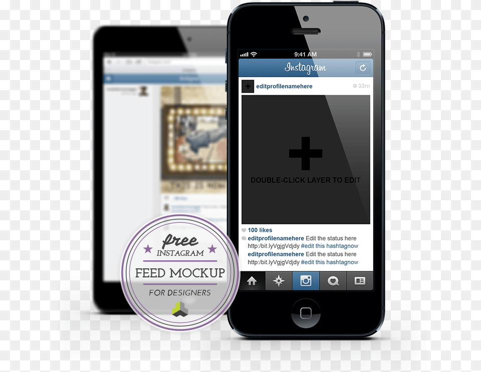 Instagram Mockup Instagram On Cell Phone, Electronics, Mobile Phone Png Image