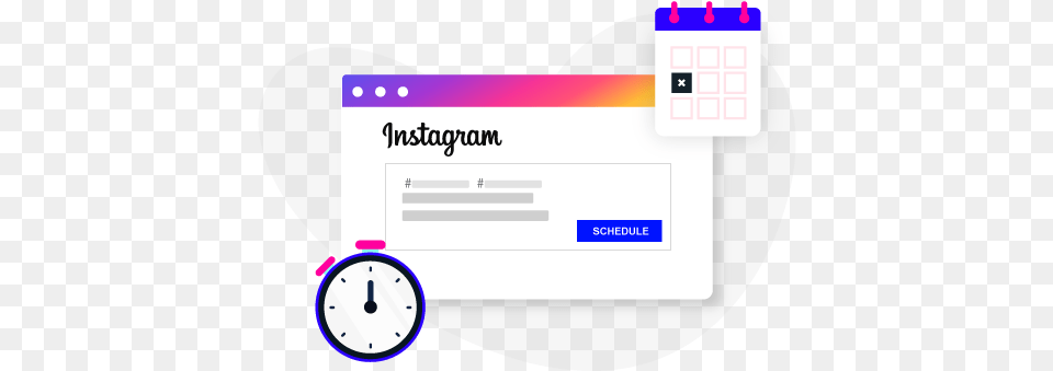 Instagram Post Scheduling Marketing Horizontal, Text, Analog Clock, Clock, Qr Code Free Transparent Png