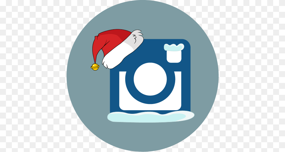 Instagram Santa Hat Snow Icon, Disk Free Png