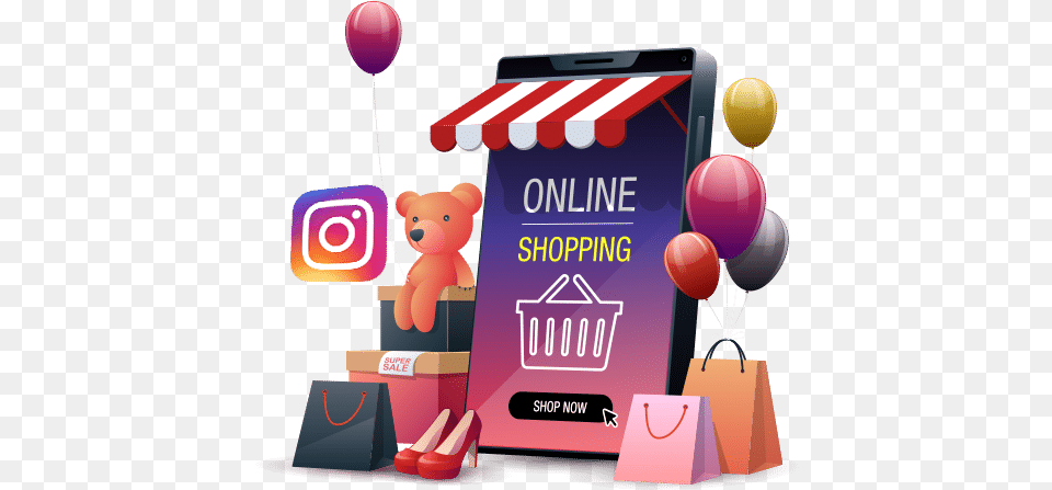 Instagram Shop Tekdef Design Online Shop Banner, Teddy Bear, Toy, Accessories, Bag Free Transparent Png