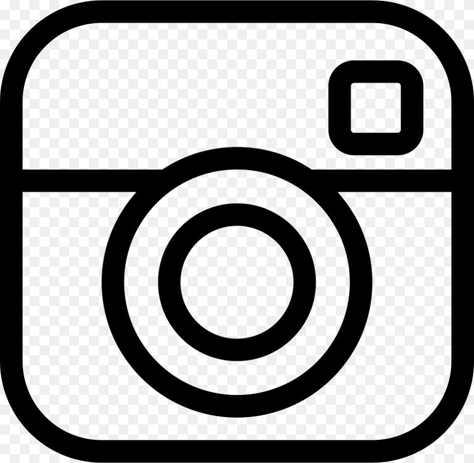 Instagram Social Outlined Logo Instagram Monohrom, Camera, Digital Camera, Electronics, Appliance Free Png