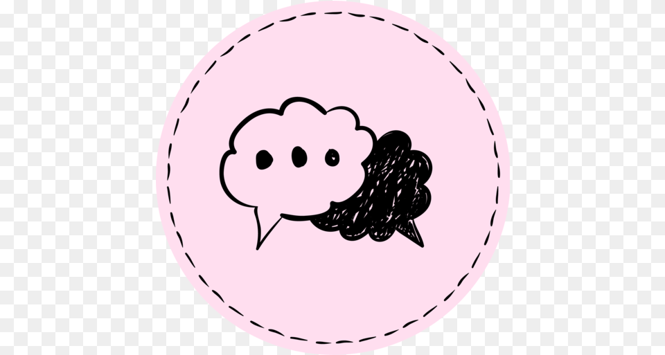 Instagram Stories Chat Conversation Messages Icon Heart, Stencil Free Png