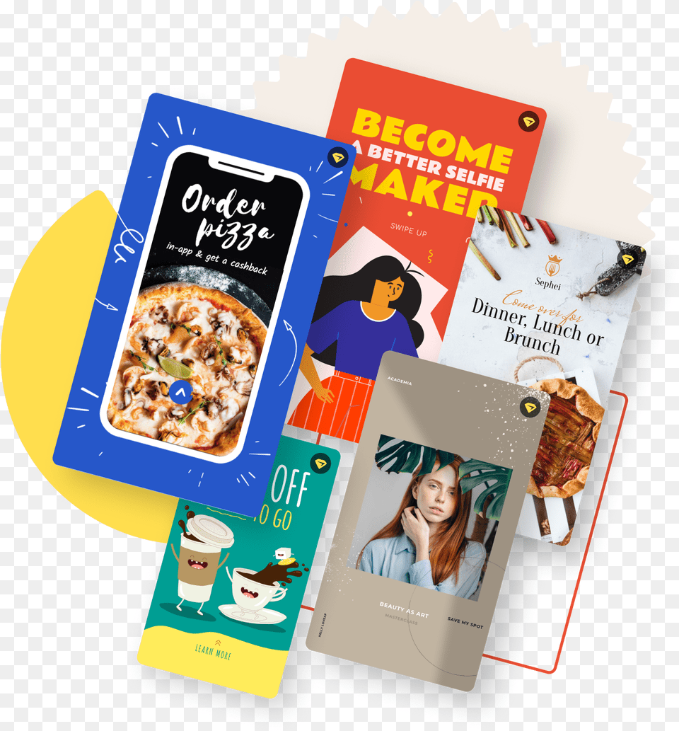 Instagram Story Maker Online Book Cover, Advertisement, Poster, Food, Pizza Png Image